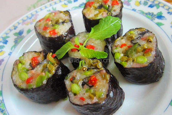 咸菜火腿寿司团的做法图解11