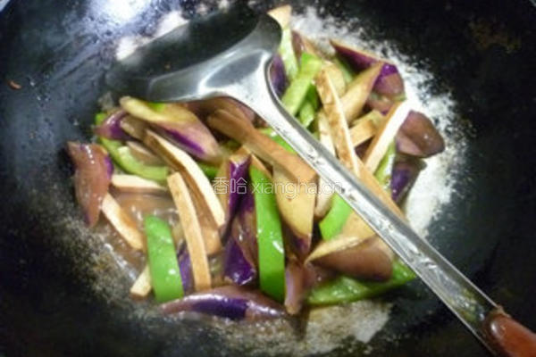 香干炒茄子的做法图解11