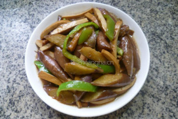 香干炒茄子的做法图解16