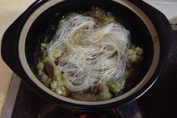 菜花粉丝煲的做法图解8