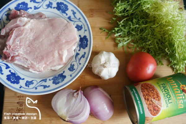 波罗蒂豆香煎猪排的做法图解1