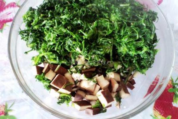 荠菜拌香干的做法图解5