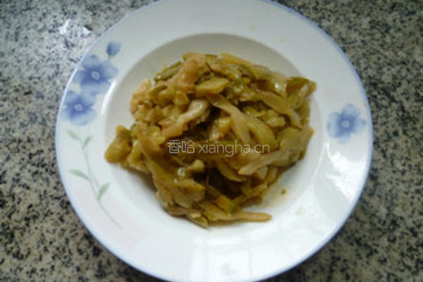 香干里脊肉炒榨菜的做法图解1