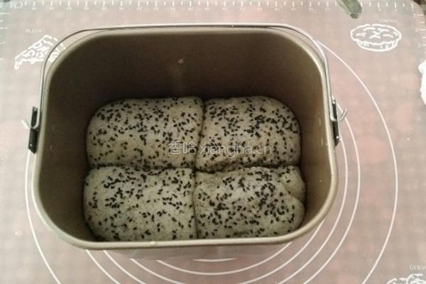 黑芝麻土司面包机的做法图解11