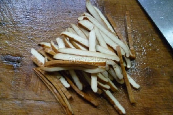 香干牛心菜炒米粉的做法图解5