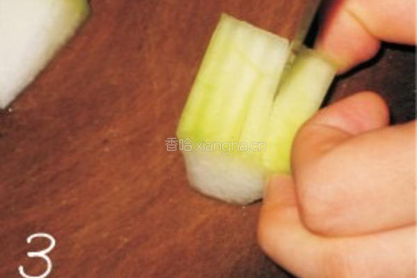 豆鼓烧冬瓜的做法图解3