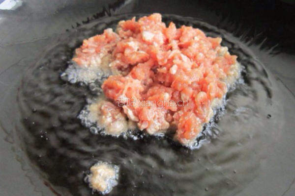 毛芹炒肉末的做法图解5