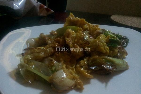 大葱炒鸡蛋的做法图解3