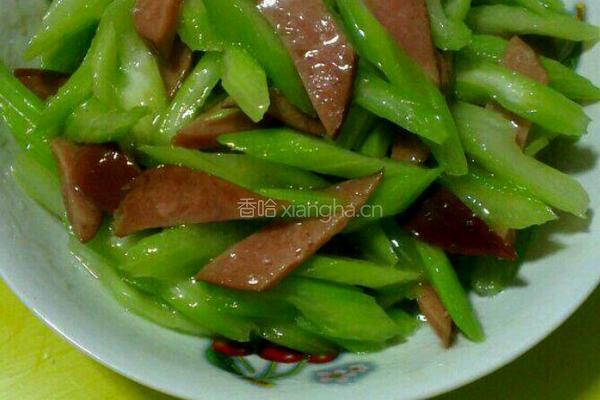 西芹炒火腿的做法图解6