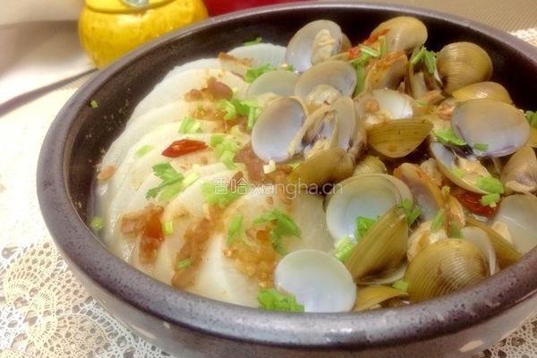 白玉蒸河蚬的做法图解4
