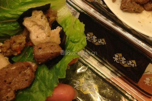 座山之海苔生菜卷的做法图解3