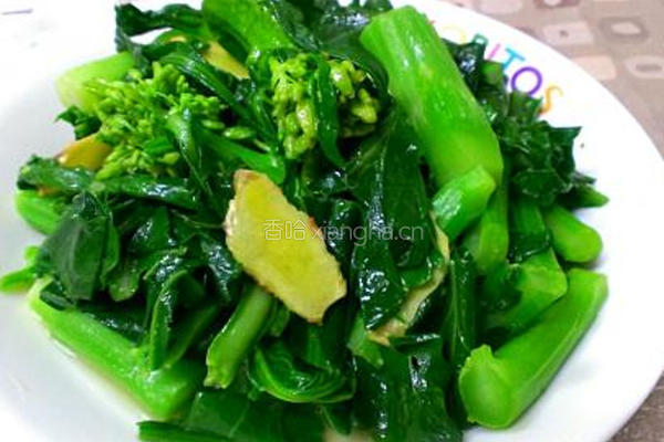 炒芥蓝菜花的做法图解4