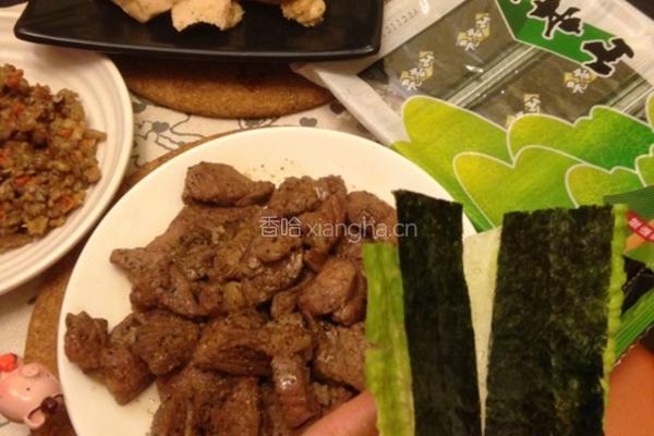 座山之海苔生菜卷的做法图解2