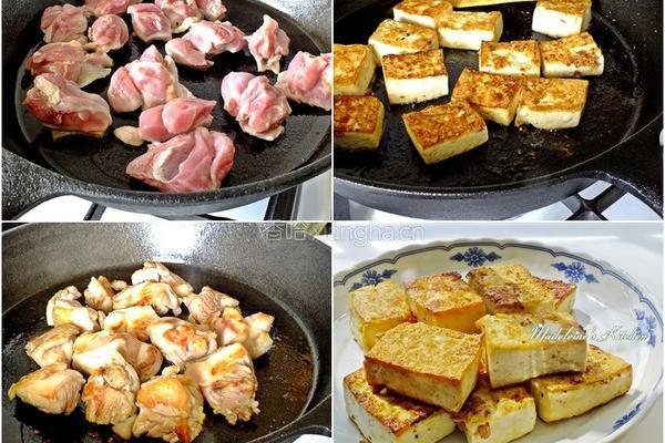 冬菇鸡肉豆腐煲的做法图解2
