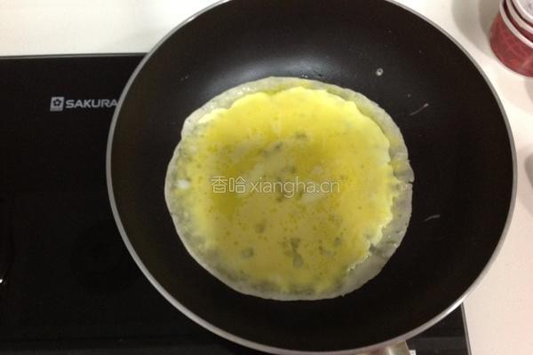 海苔肉松起司蛋饼的做法图解3