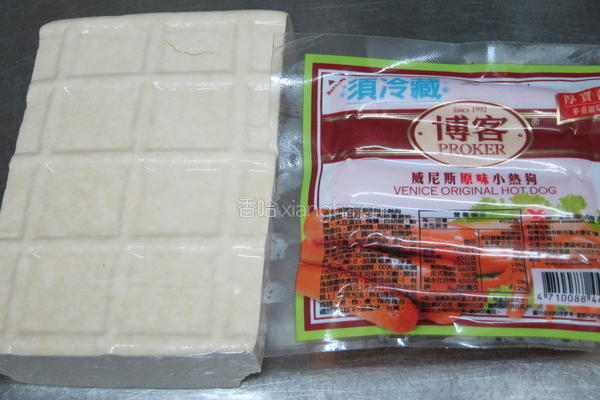 刺猬豆腐热狗的做法图解1
