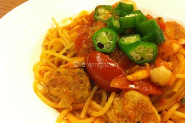 茄汁肉丸意大利面