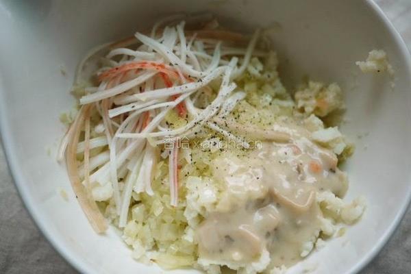 海苔蟹肉可乐饼的做法图解4