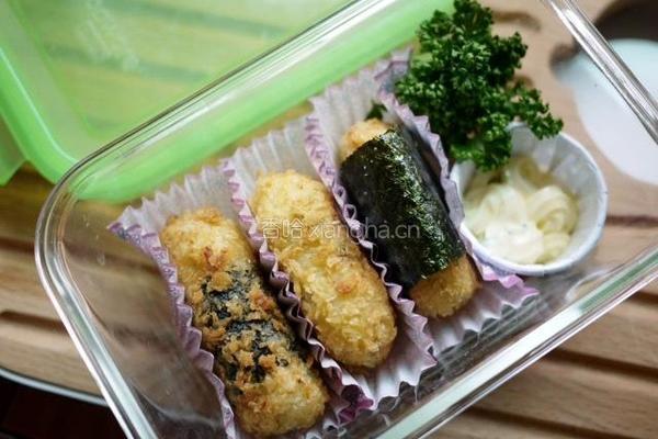 海苔蟹肉可乐饼的做法图解7