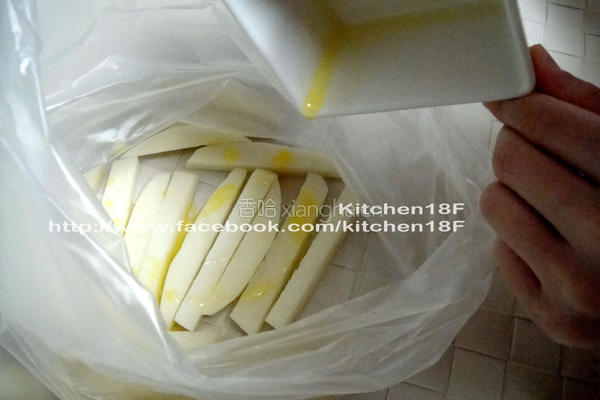 椒盐海苔烤薯条的做法图解4