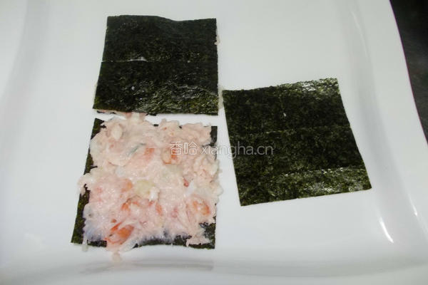 海苔月亮虾饼的做法图解2