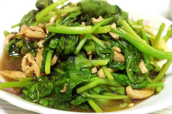 芥蓝菜炒肉丝的做法图解4