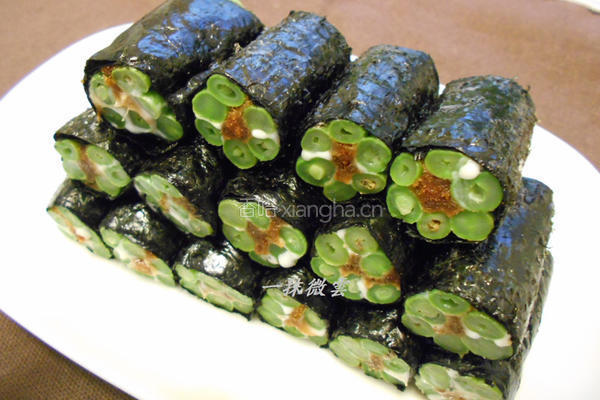 四季豆海苔卷的做法图解8