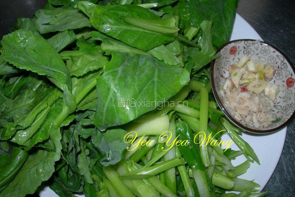 清炒芥蓝菜的做法图解1