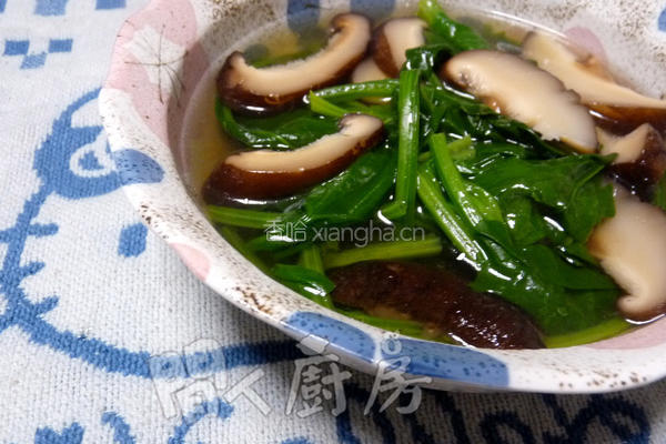 菠菜冬菇汤的做法图解6