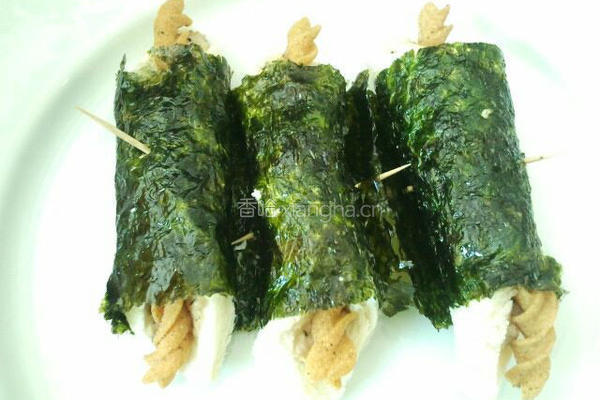 海苔喀哩鲔鱼卷的做法图解14