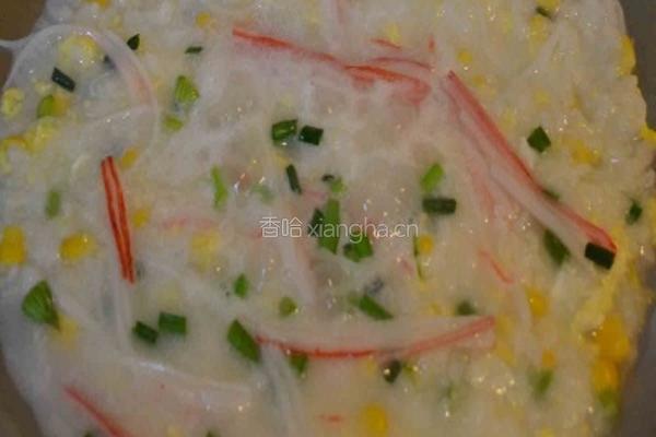 起司蟹肉粥的做法图解4