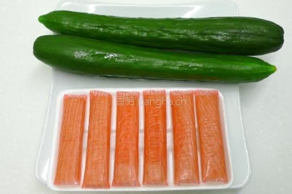 芥末蟹肉瓜丝的做法图解1