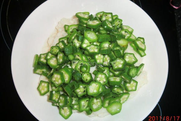 山药秋葵冷豆腐的做法图解7