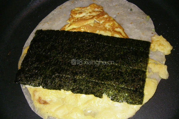起司海苔蛋饼的做法图解5