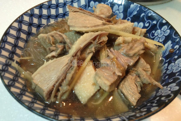 冬菜鹅肉冬粉汤的做法图解4