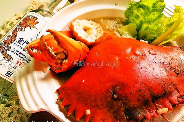酒香锯缘青蟹粥的做法图解6
