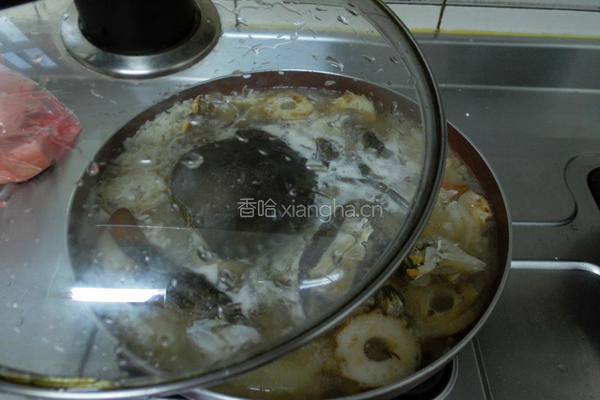 酒香锯缘青蟹粥的做法图解4