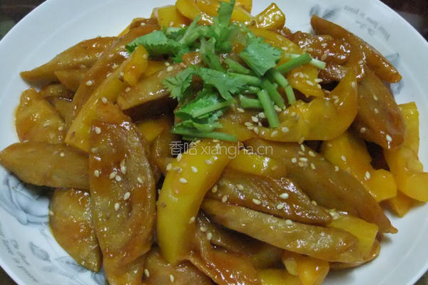 甜椒茄汁素面肠的做法图解4