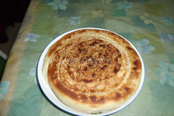 海苔肉松芝麻大饼的做法图解7