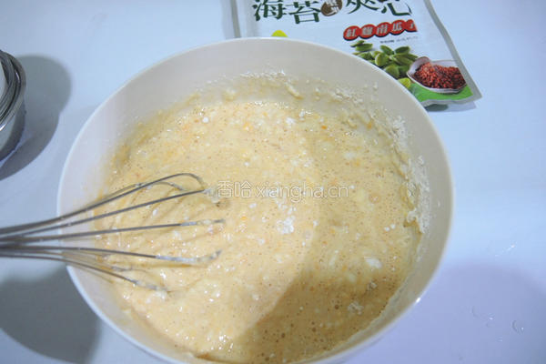 海苔鲔鱼煎饼的做法图解3