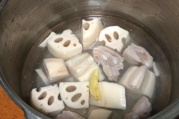 莲藕炆排骨的做法图解2