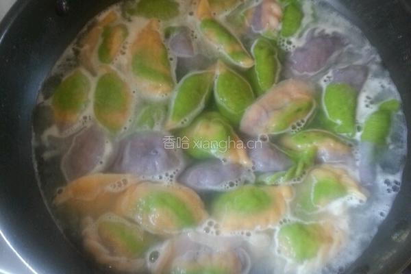 彩色水饺的做法图解4