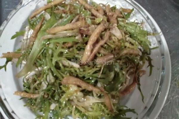 苦菊拌馓子的做法图解4