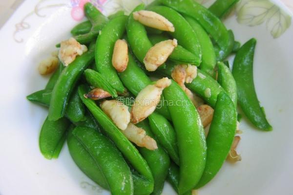 蟹肉甜豆炒的做法图解2