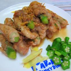 日式姜汁秋葵肉卷的做法[图]