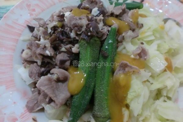 金桔酱拌菜肉的做法图解1