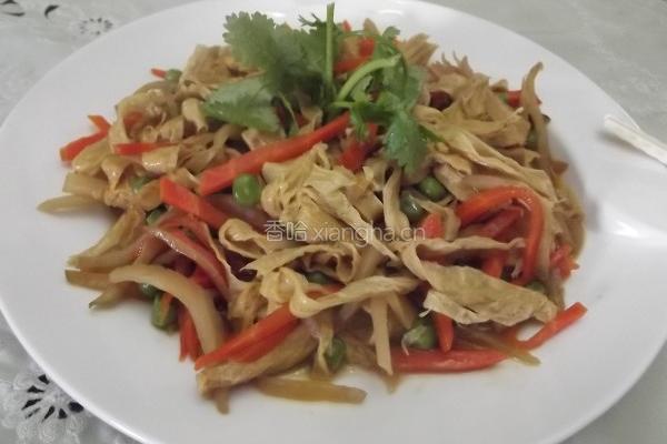 素菜榨菜烧豆皮的做法图解3