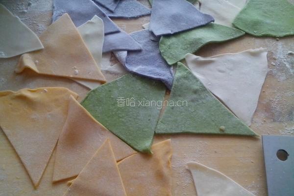 彩色馄饨的做法图解4