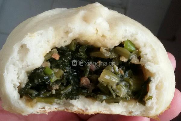雪里蕻馅生煎包。的做法图解14