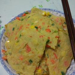 玉米胡萝卜鸡蛋饼的做法[图]